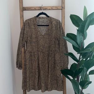 Long Sleeve Printed Dress